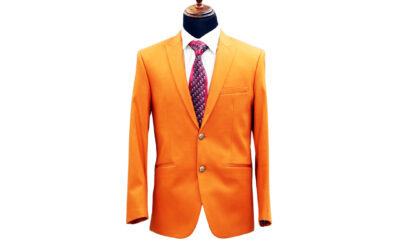 Men’s Orange Color Premium Regular Fit Formal Blazer